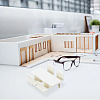 6 Sets 3 Style Mini Plastic Chairs and Table Miniature Display Decorations AJEW-OC0004-12-6