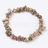 Natural Unakite Stretch Bracelets BJEW-JB03681-02-1
