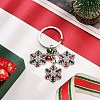 Christmas Snowflake Alloy Rhinestone Keychain KEYC-YW00108-01-1