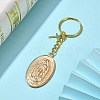 Oval with Virgin Mary Alloy Keychain KEYC-JKC00722-2