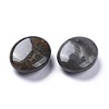 Natural Silver Leaf Jasper Oval Palm Stone G-K416-03A-2