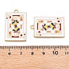 Rack Plating Alloy Enamel Pendants LS-ENAM-N056-392A-KCG-3