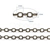 Brass Flat Oval Cable Chains X-CHC029Y-AB-3