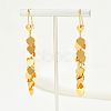 Elegant Heart Tassel Brass Hoop Earrings DN7586-4