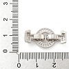 925 Sterling Silver Micro Pave Clear Cubic Zirconia Fold Over Clasps STER-U001-14P-3