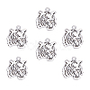 Tibetan Style Alloy Tiger Head Pendants TIBEP-PH0004-85-1