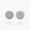 Tarnish Resistant Eco-Friendly 316 Surgical Stainless Steel Stud Earring Settings STAS-F181-01P-10mm-1