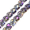 Electroplate Glass Beads Strands EGLA-N012-07W-1
