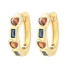 Brass Pave Cubic Zirconia Hoop Earrings KK-CBAD104-04G-I-5