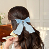 4Pcs 2 Colors Cloth Long Bowknot Hair Barrettes OHAR-LP0001-29B-3