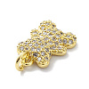 Rack Plating Brass Micro Pave Cubic Zirconia Charms KK-H443-06G-02-3