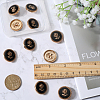 Gorgecraft 10Pcs 1-Hole Alloy Enamel Buttons DIY-GF0007-55-3