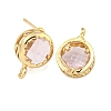 Bass Glass Stud Earring Findings KK-S387-01G-05-2