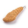 Synthetic Lava Rock Pendants G-P409-C05-2