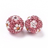 Polymer Clay Rhinestone Beads RB-L029-03K-3