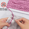 3 Rolls Polyester Glitter Wavy Fringe Trim Ribbon OCOR-GF0004-45A-5