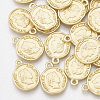 Smooth Surface Alloy Coin Pendants X-PALLOY-S117-093-2