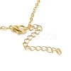 Alloy with Clear Cubic Zirconia Pendant Necklace for Women NJEW-G107-02G-3