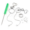 Alloy Heart Lipstick Keychains Making Kits DIY-TA0014-02-2
