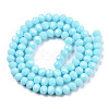 Electroplate Glass Beads Strands EGLA-A034-P6mm-A25-2