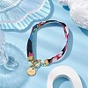 Ethnic Style Polyester Flower Printed Ribbon Bracelets BJEW-JB10495-01-2