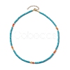 Synthetic Turquoise & Natural Carnelian Beaded Necklaces X1-NJEW-TA00161-4