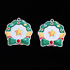 Spray Painted Brass Pendants KK-Q281-012-2