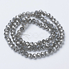 Electroplate Glass Beads Strands EGLA-A034-J4mm-Y01-2