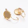 Brass Leverback Earring Findings KK-C1244-G-2