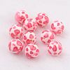 Spray Painted Resin Beads GLAA-F049-A17-1