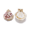 Electroplate Shell Pendants SSHEL-O019-04-2