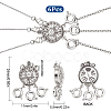 SUNNYCLUE 3-Strand 6-Hole Brass Box Clasps FIND-SC0003-31P-2