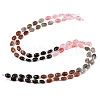 Cherry Quartz Glass & Natural Labradorite & Synthetic Goldstone & Obsidian Beads Strands G-Z135-A04-3