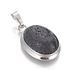 Natural Lava Rock Pendants G-L512-D12-2