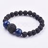 Natural Gemstone Stretch Bracelets BJEW-JB03159-2