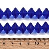 Frosted & Baking Paint Transparent Glass Beads Strands GL-CBA2ED2-03F-4