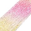 Transparent Glass Bead Strands GLAA-H023-02F-2