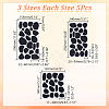 15Pcs 3 Style Dalmatian Self-Adhesive Stickers DIY-AR0004-82-2