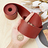2M Flat Double Face Lychee Pattern Imitation Leather Band LC-WH0010-01C-03-3