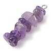 Gradient Color Natural Lavender Amethyst & Natural Blue Lace Agate Chip Beaded Pendants PALLOY-JF02791-03-4