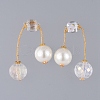 Pendant Necklaces and Ear Studs Jewelry Sets SJEW-JS01064-03-7