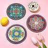 3 Pcs 3 Styles Creative Ethnic Style Silicone Coasters ST-CJ0008-11-5