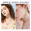 120Pcs 2 Styles Autumn Theme Two-Tone Transparent Glass Charms EGLA-TA0013-49-9