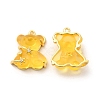 Transparent Resin Crystal Rhinestone Pendants KK-H438-04G-06-2