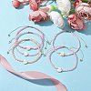 5Pcs 5 Colors Natural Shell Heart & Seed Braided Bead Bracelets Set BJEW-JB10039-02-2