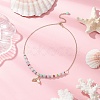 Natural Mixed Stone & Quartz Crystal Round Beaded Necklaces NJEW-JN05302-02-1