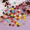 120Pcs 12 Colors Golden Plated Alloy Charms ENAM-SZ0001-64Y-6