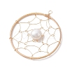 Natural Cultured Freshwater Pearl Pendants PALLOY-JF02653-03-3