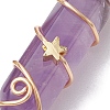 Natural Amethyst Double Terminal Pointed Pendants PALLOY-JF02672-01-2