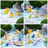 80 Pcs Tiny Ducks Mini Resin Duck Colorful Mini Duck Bulk Fairy Tale Garden Animal Sculpture Resin Duck Image for Miniature Landscape JX344A-6